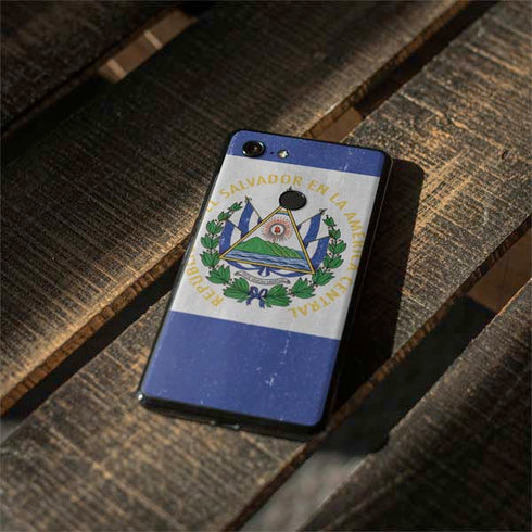El Salvador Flag Distressed Google Pixel 3 Skin